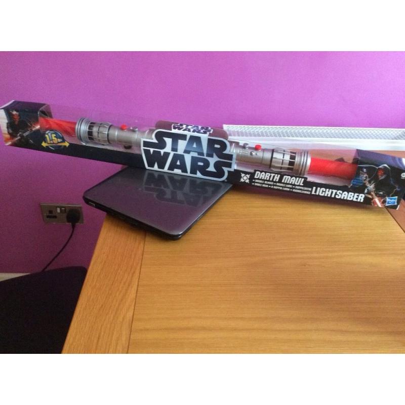 Star Wars Darth maul light sabre and mask
