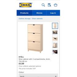 IKEA "Stall" Shoe Cabinet/Storage Cupboard