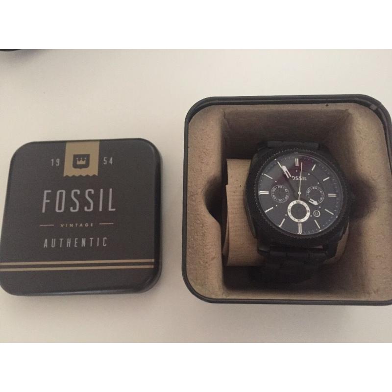Fossil Machine Chronograph FS4065 Black Silicone Watch