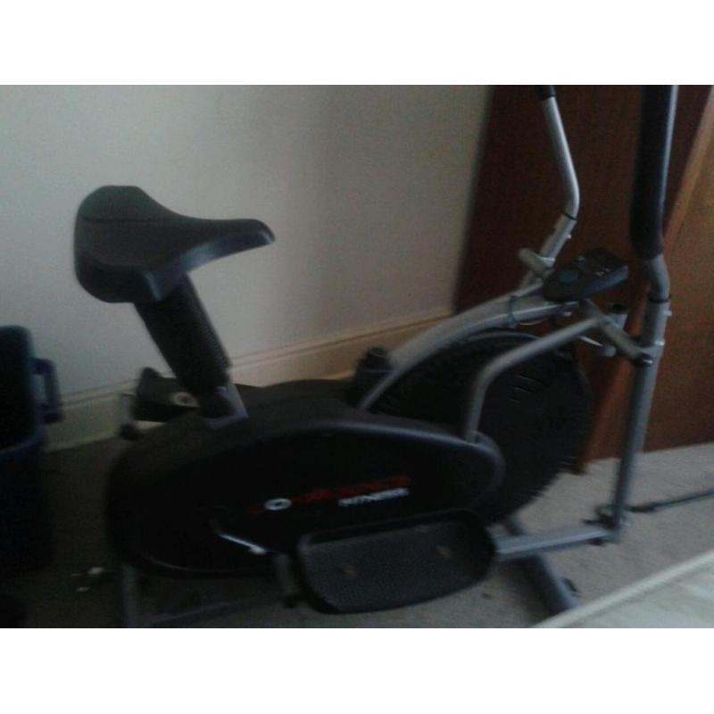 Treadmill and exercise bike/cross trainer