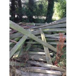 Lots of heavy wood from fencing