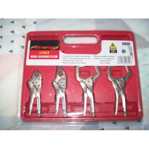 BRAND NEW 4 PCE MINI VISE GRIP SET