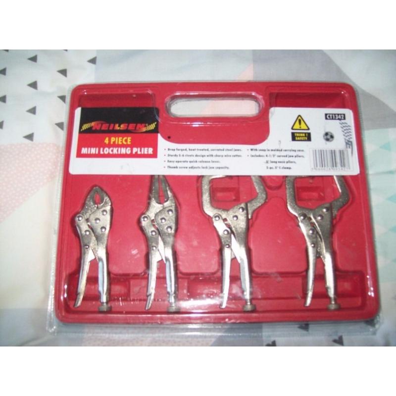BRAND NEW 4 PCE MINI VISE GRIP SET