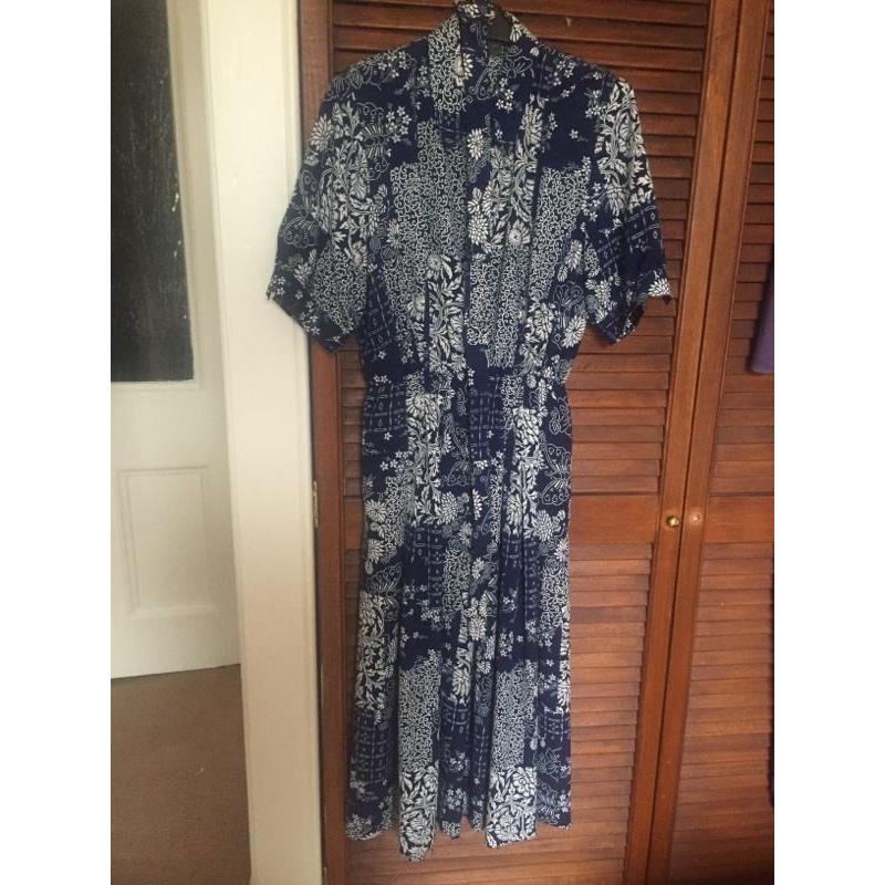 Vintage blue and white dress