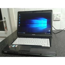 NEW CONDITION TOSHIBA SATELLITE L300D FAST DUAL CORE WINDOWS 10 PRO LAPTOP 2GB RAM WITH CHARGER