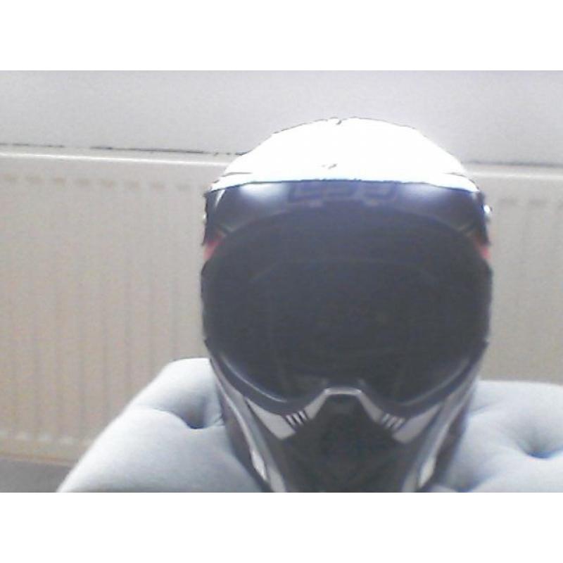 Motocross crash helmet like new size small.