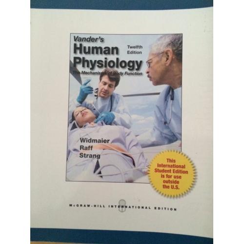 Vander's Human Physiology, 12th Edition. Widmaier, Raff, Strang.