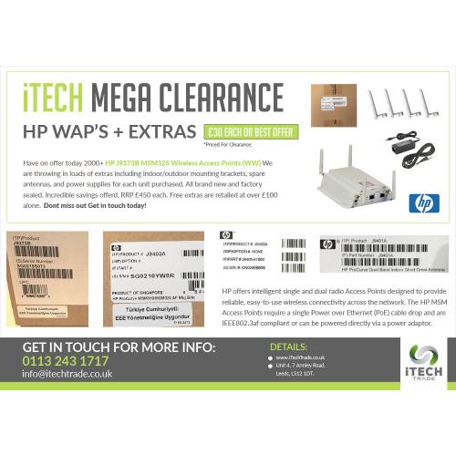 HP ProCurve Wireless Access Points - MAD CRAZY CLEARANCE!