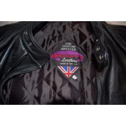 MENS SCOTT LEATHER MOTORCYCLE JACKET SIZE 50