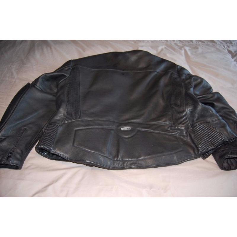 MENS SCOTT LEATHER MOTORCYCLE JACKET SIZE 50