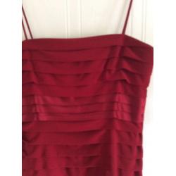 Red dress with shoe string straps