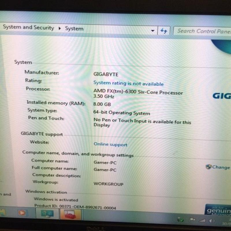 Gaming pc Amd 6300 six core 3.50 GHz with 8 GB Ram and 1000 GB Hard
