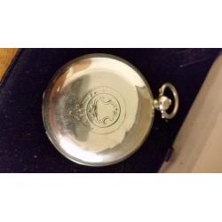 H. SAMUEL MANCHESTER 1910 solid silver pocket watch