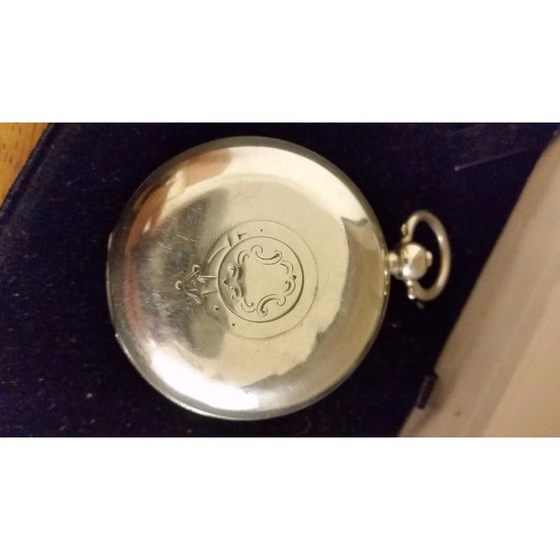 H. SAMUEL MANCHESTER 1910 solid silver pocket watch