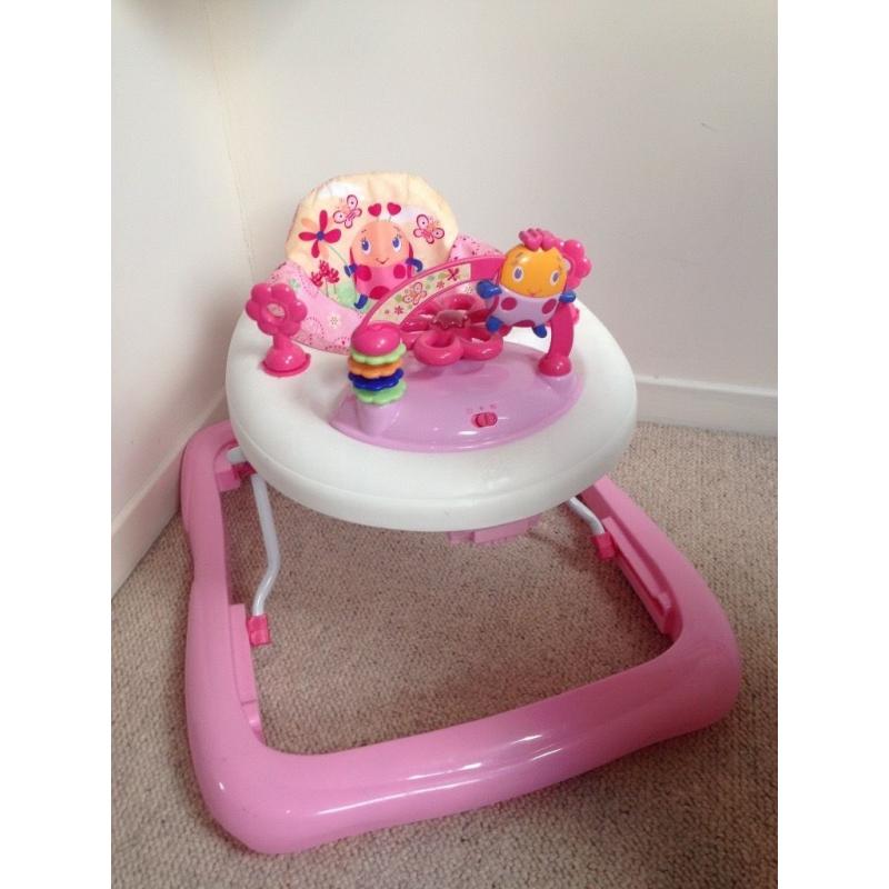 Bright Stars Baby Walker in pink