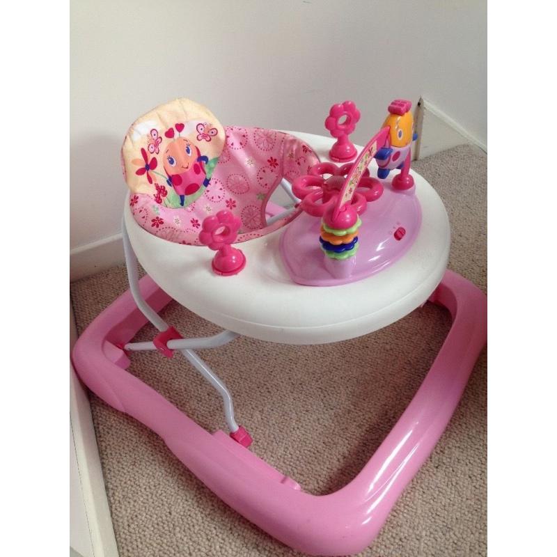 Bright Stars Baby Walker in pink