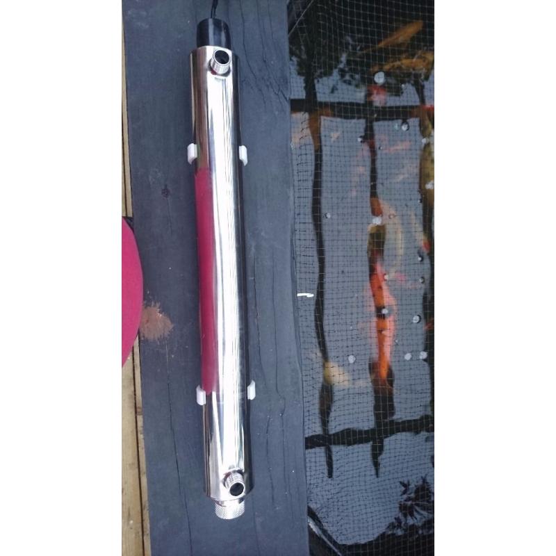 STAINLESS STEEL UV STERILISER FILTER 25W 240V POND OR AQUARIUM