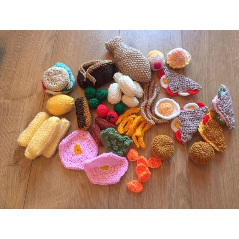 Knitted play food bundle