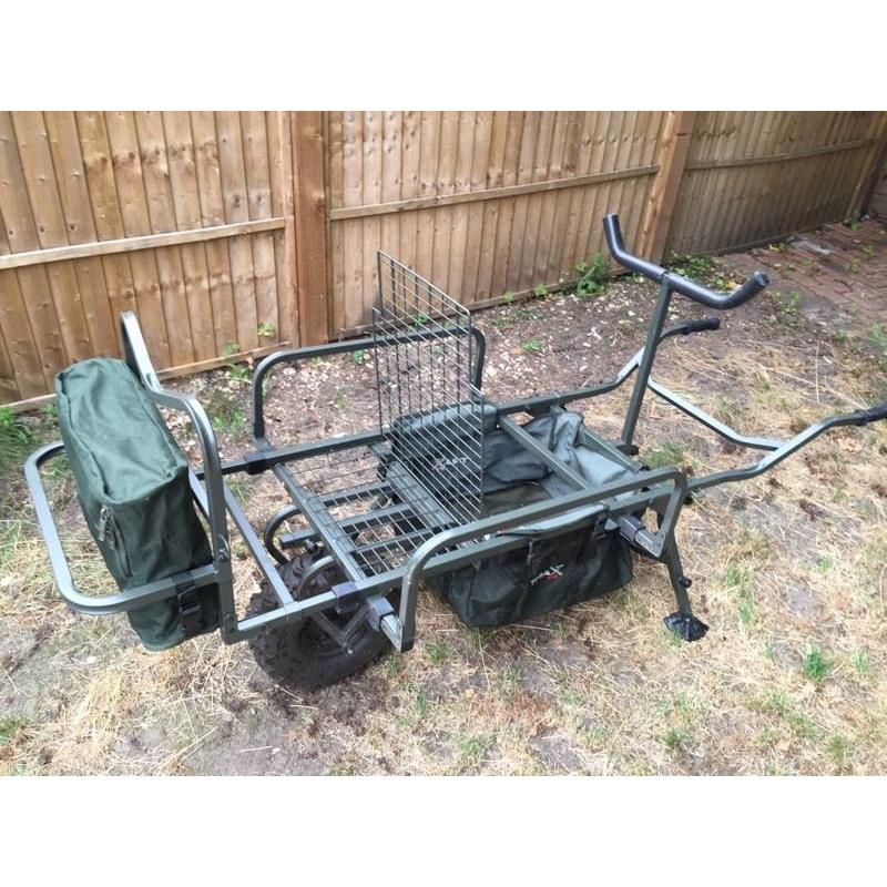Nash Trax Evo fishing barrow plus rain cover