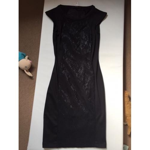 Black long bodycon dress size 8