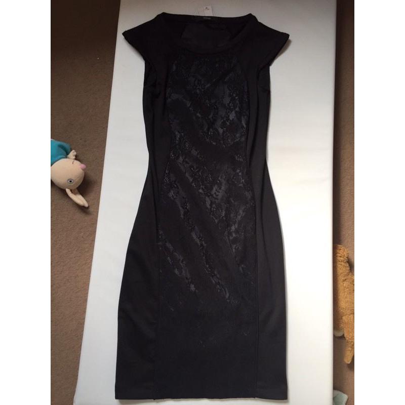 Black long bodycon dress size 8