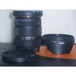 AS NEW!! Sigma 17-50mm f2.8 EX DC OS HSM Lens, Canon fit (Hoya 77mm uv filter) hood and case