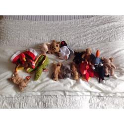 Selection of Beanie Babies and Teeny Beanie Babies