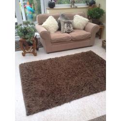 Large brown heavy rug