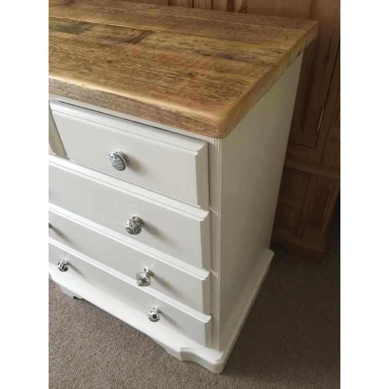 Handpainted solid pine chest of drawers