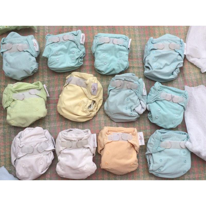 Bundle 15 x cloth washable eco reuseable nappies pop-in closer parent + extras