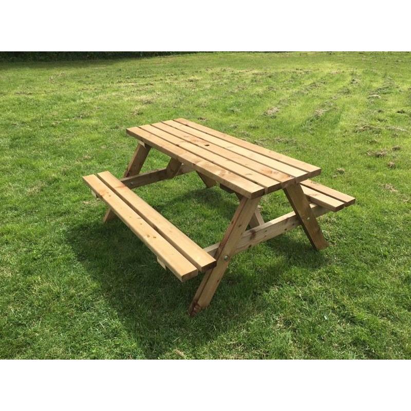picnic benches