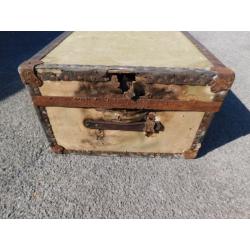 Vintage Watajoy Steamer trunk, gentlemens chest, needs attention or good for parts
