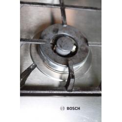Bosch brushed steel 4-burner hob with wok burner