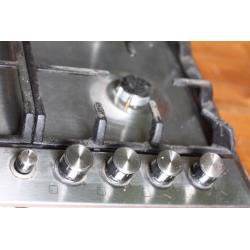 Bosch brushed steel 4-burner hob with wok burner