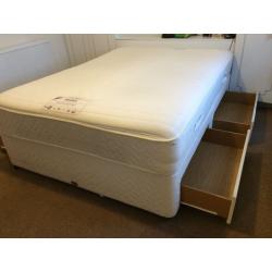 King Size Divan Bed With Mattress 4 drawers