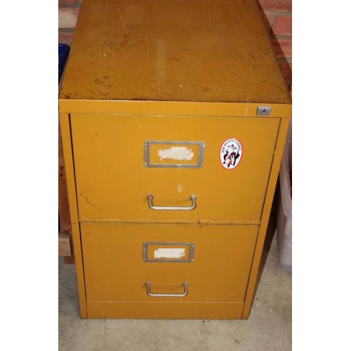 2 drawer sturdy metal filing cabinet garage storage