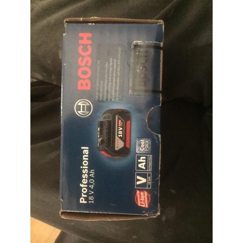 Bosch 18v battery 4Ah and quick charger new