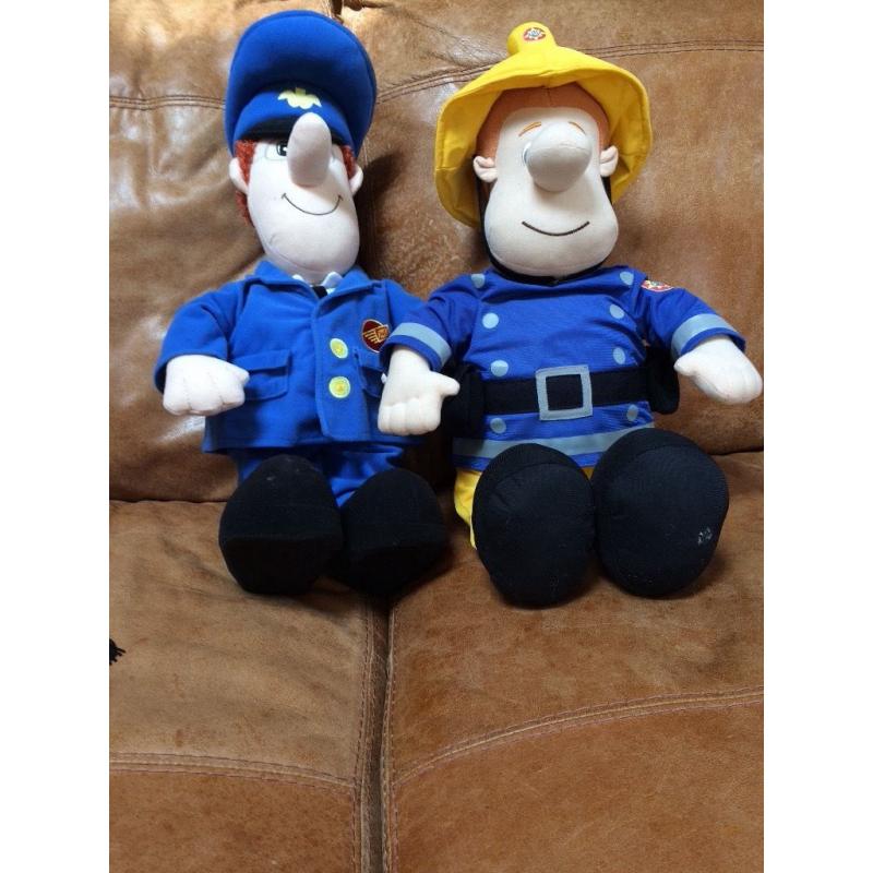 Postman Pat and Fireman Sam soft toy