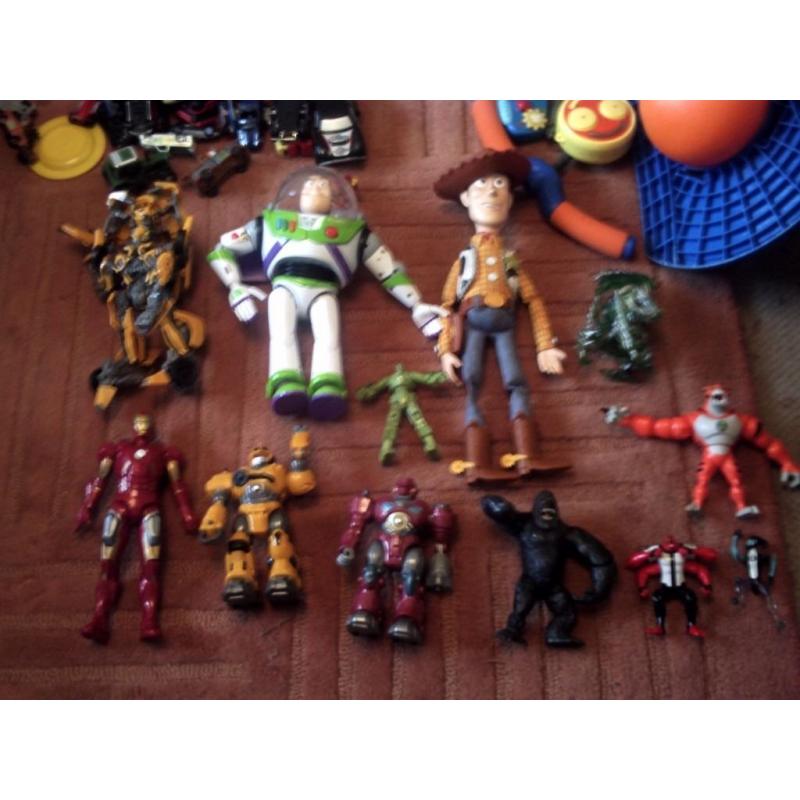 Collectable figures x 11..Iron Man..King Kong?..Woody..etc etc..
