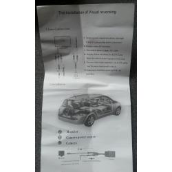 Car rear view camera kit and monitor