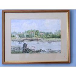 Original Watercolour Painted by Local Artist Patricia M Howles - Cleddau Estuary II