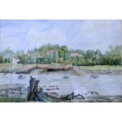 Original Watercolour Painted by Local Artist Patricia M Howles - Cleddau Estuary II