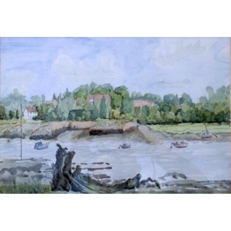 Original Watercolour Painted by Local Artist Patricia M Howles - Cleddau Estuary II