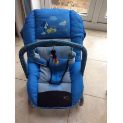 Baby rocker chair Mickey Mouse in blue