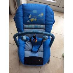 Baby rocker chair Mickey Mouse in blue