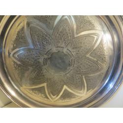 Antique Mid-Victorian Silver Plate Serving Tray James Dixon & Sons Drinks Tray