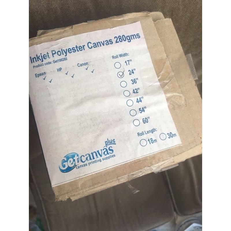New 24inch roll of inkjet printer canvas