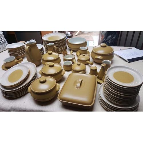 Vintage DENBY "ODE" Stoneware - 60s/70s - Many Pieces - 'Antique Gold'