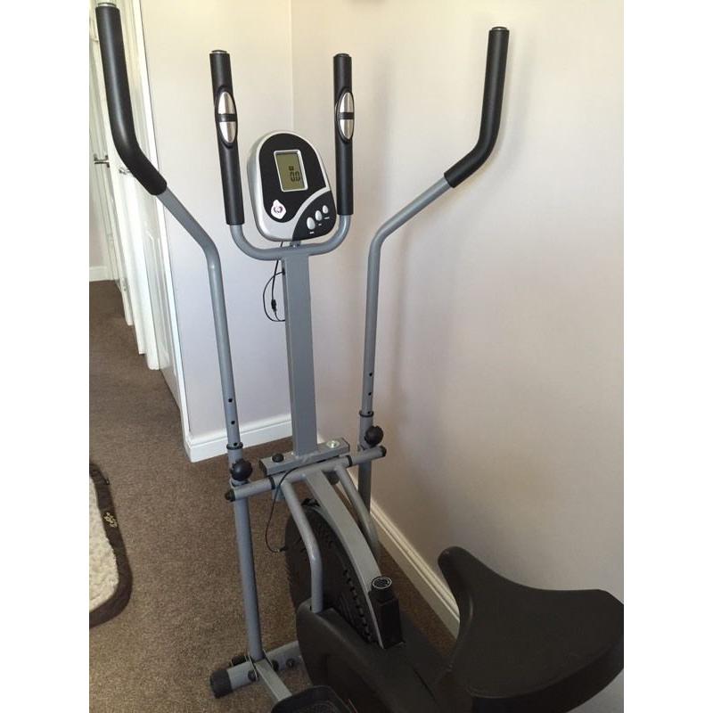 Cross trainer 2-in-1 elliptical cross trainer and exercise bike