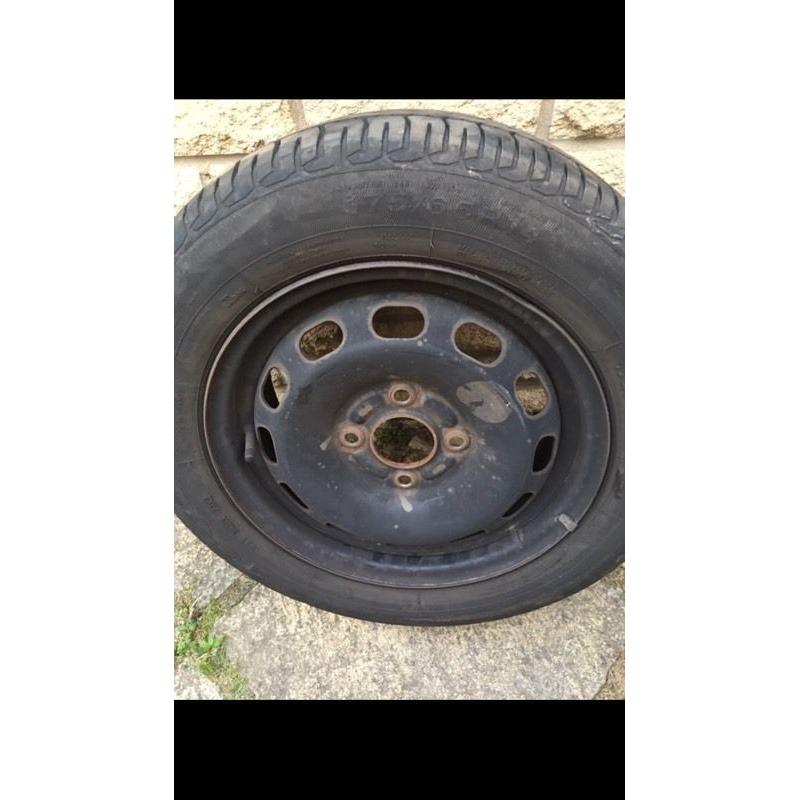 14 steel wheel with Goodyear tyre (approx. 5mm tread).